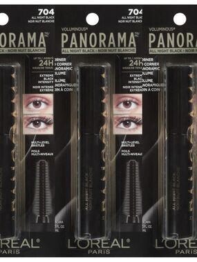 L'Oréal Panorama Voluminous Mascara — All Night Black 3-Pack